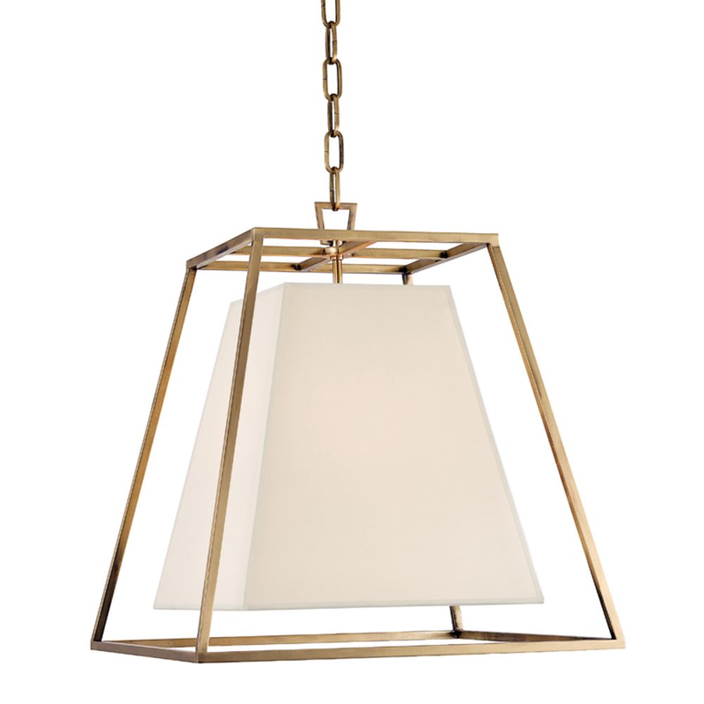 Hudson Valley Lighting 6917-AGB-WS Kyle 4 Light Pendant in Aged Brass