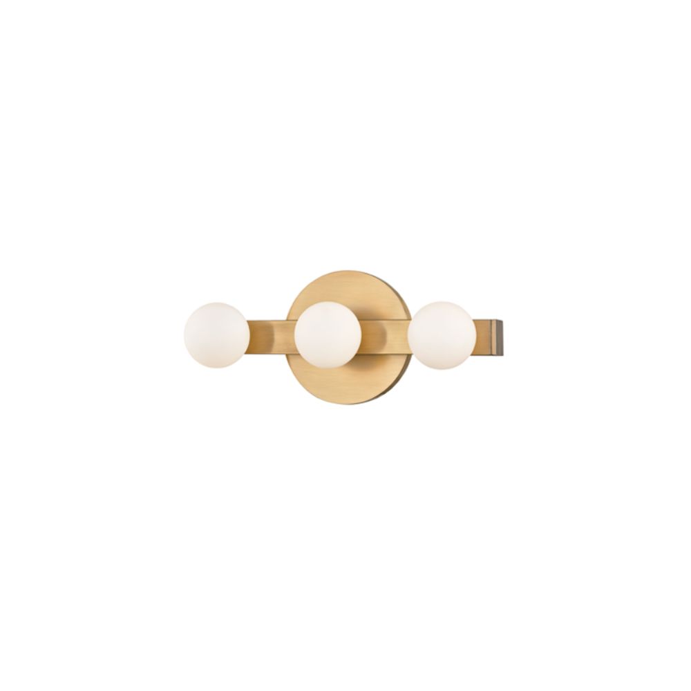 Hudson Valley 7003-AGB 3 LIGHT WALL SCONCE Aged Brass