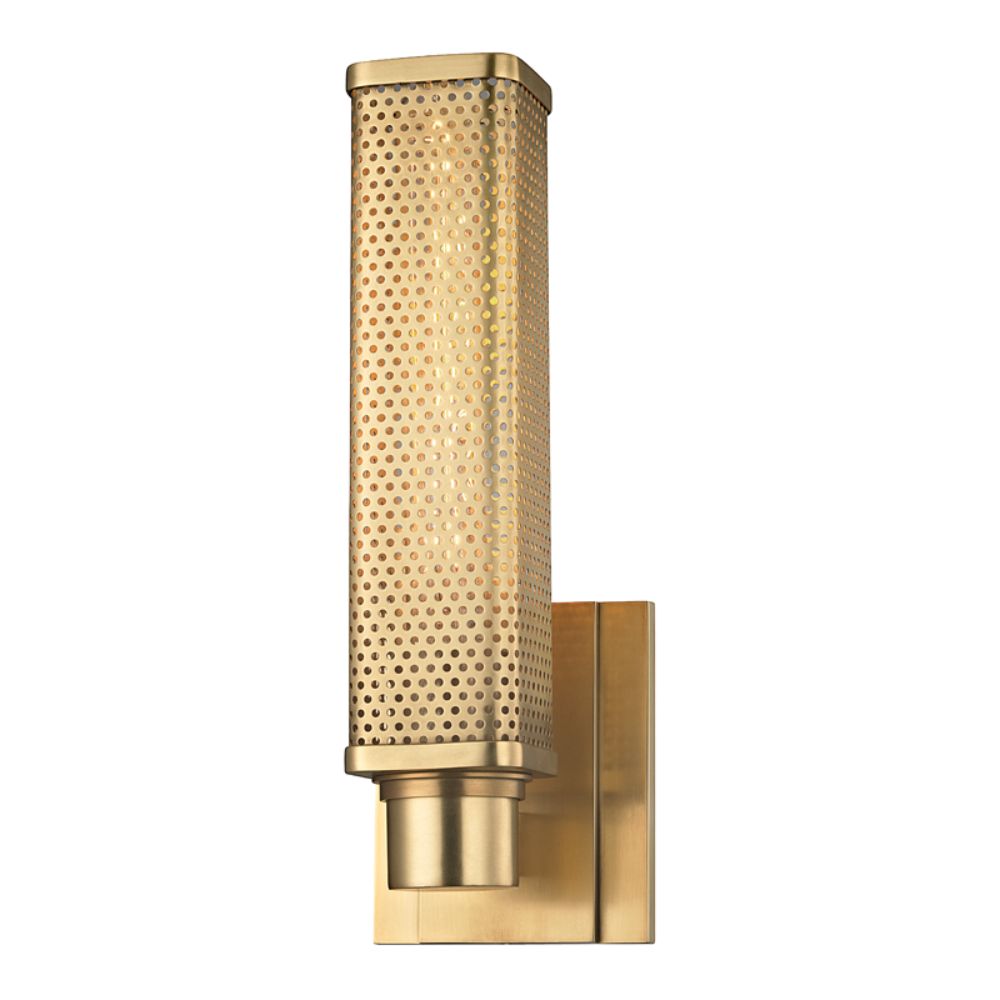 Hudson Valley 7031-AGB 1 LIGHT WALL SCONCE in Aged Brass