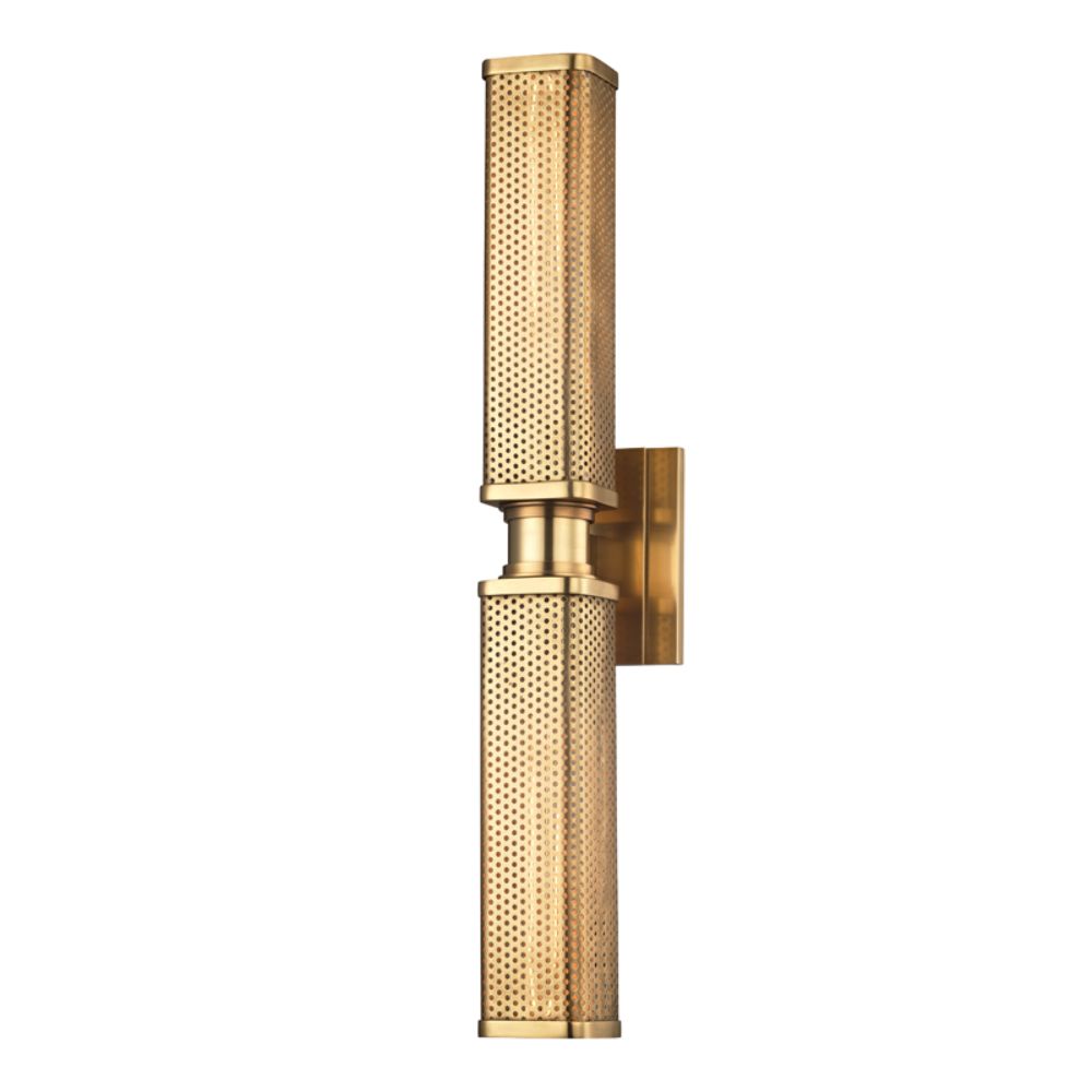 Hudson Valley 7032-AGB 2 LIGHT WALL SCONCE in Aged Brass