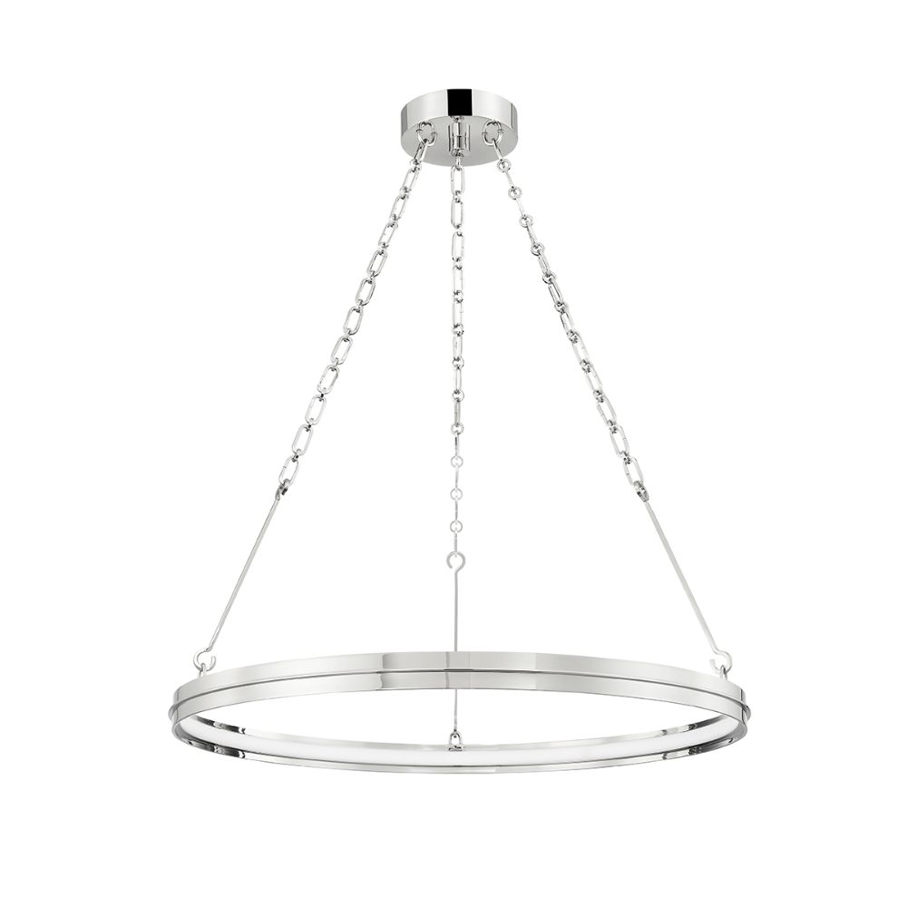 Hudson Valley 7128-PN Small Led Chandelier in Polished Nickel
