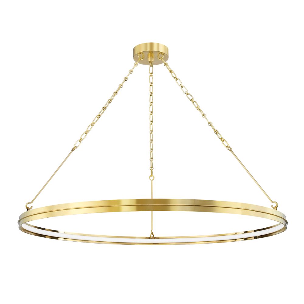 Hudson Valley 7142-AGB Medium Led Chandelier in Aged Brass