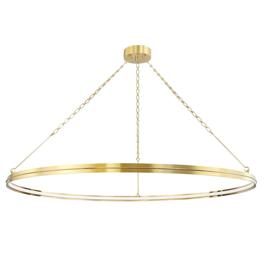 Hudson Valley 7156-AGB Large Led Chandelier in Aged Brass