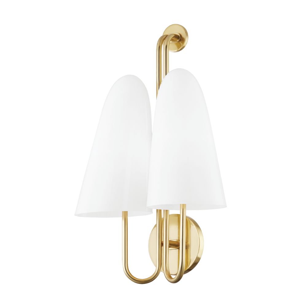 Hudson Valley 7172-AGB 2 Light Wall Sconce in Aged Brass