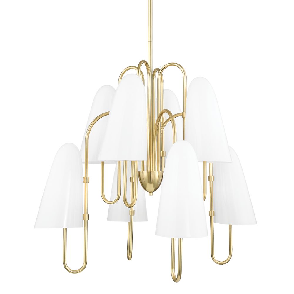 Hudson Valley 7178-AGB 8 Light Chandelier in Aged Brass