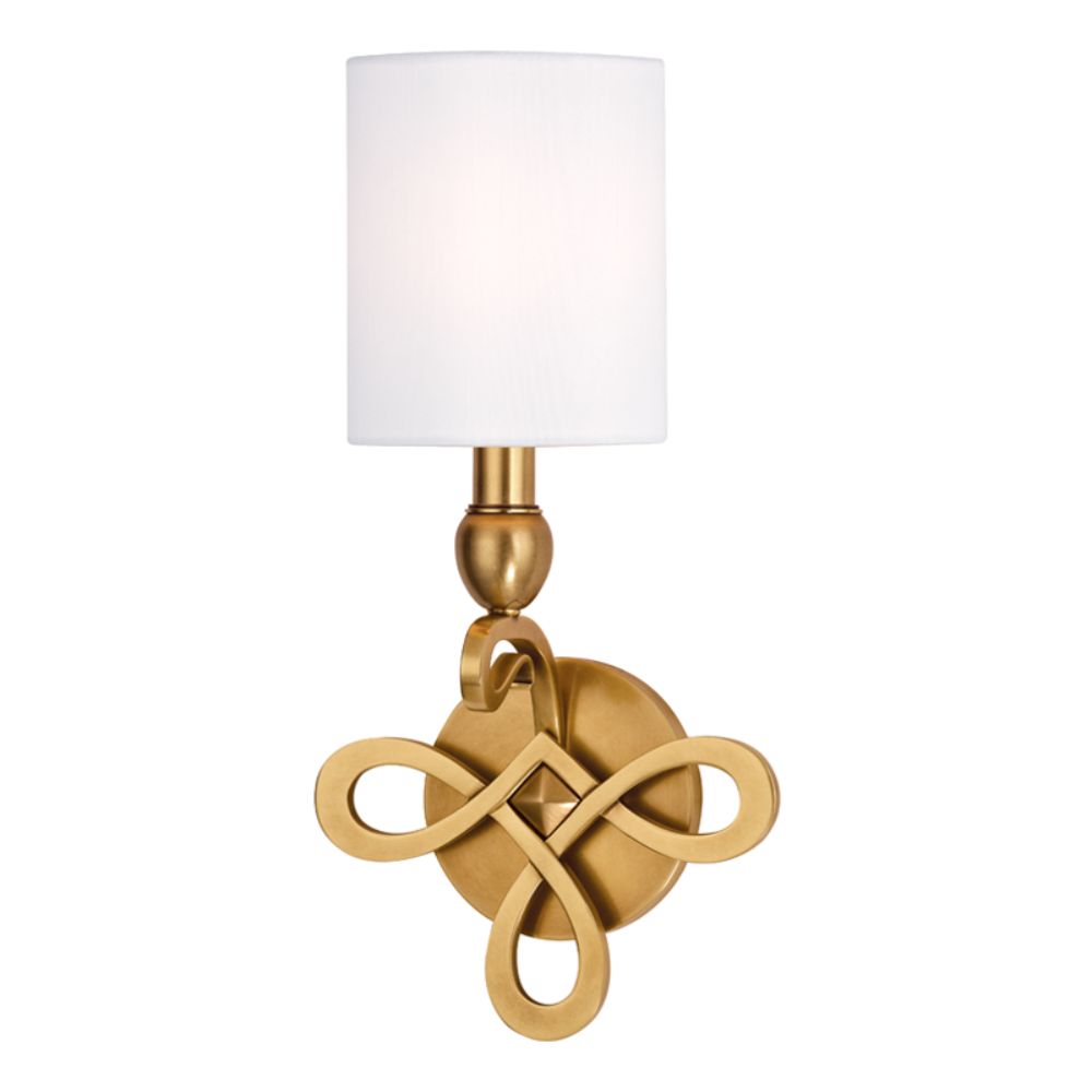 Hudson Valley Lighting 7211-AGB Pawling 1 Light Wall Sconce in Aged Brass