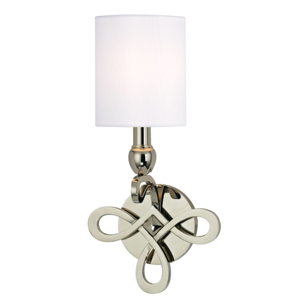 Hudson Valley Lighting 7211-PN Pawling 1 Light Wall Sconce in Polished Nickel