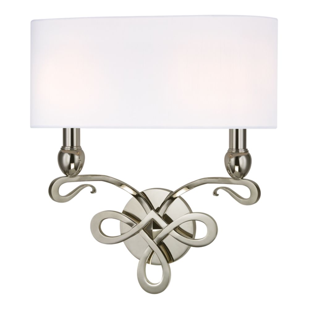 Hudson Valley Lighting 7212-PN Pawling 2 Light Wall Sconce in Polished Nickel