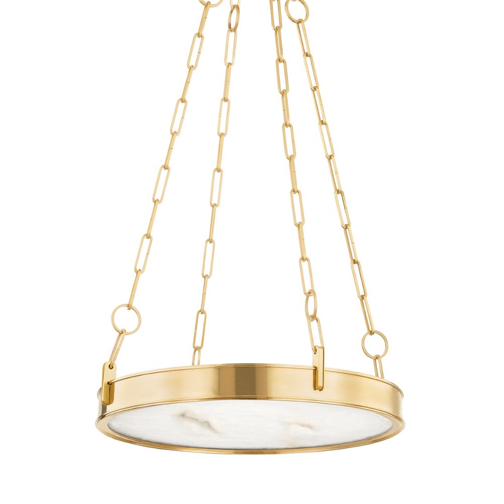 Hudson Valley 7220-AGB 1 Light Chandelier in Aged Brass