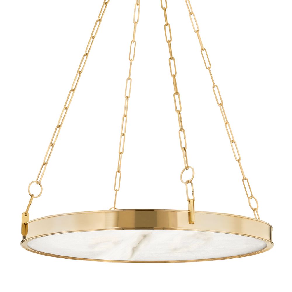 Hudson Valley 7230-AGB 1 Light Chandelier in Aged Brass