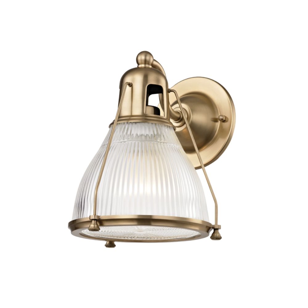 Hudson Valley 7301-AGB Haverhill 1 Light Wall Sconce in Aged Brass