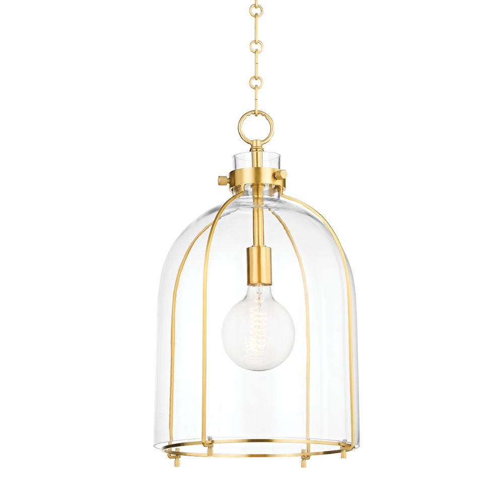 Hudson Valley 7306-AGB 1 Light Pendant in Aged Brass
