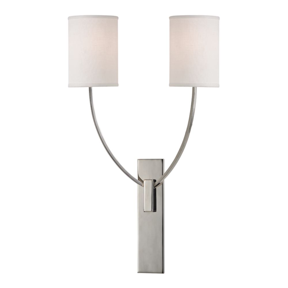 Hudson Valley Lighting 732-PN Colton 2 Light Wall Sconce in Polished Nickel