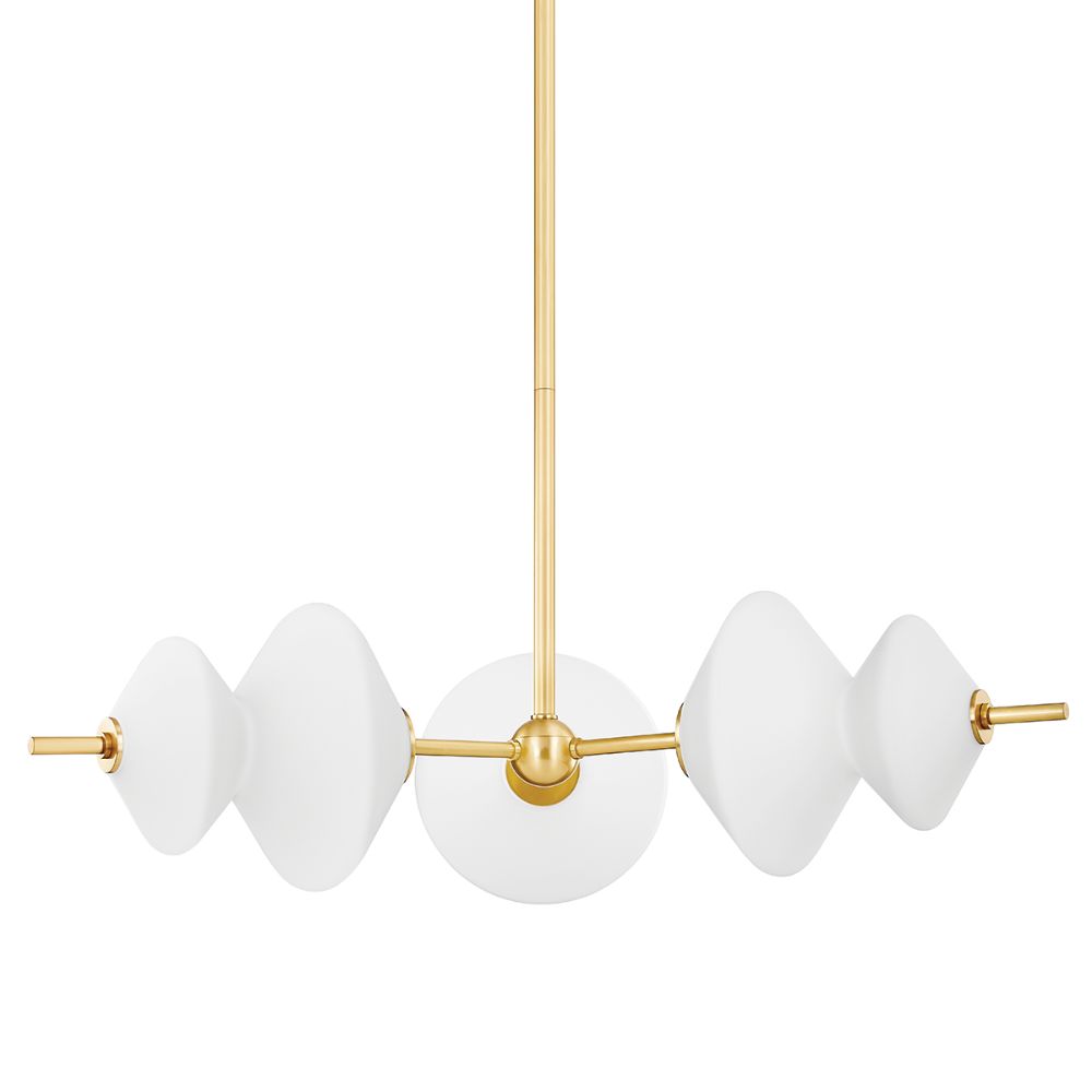 Hudson Valley 7403-AGB 3 Light Chandelier in Aged Brass