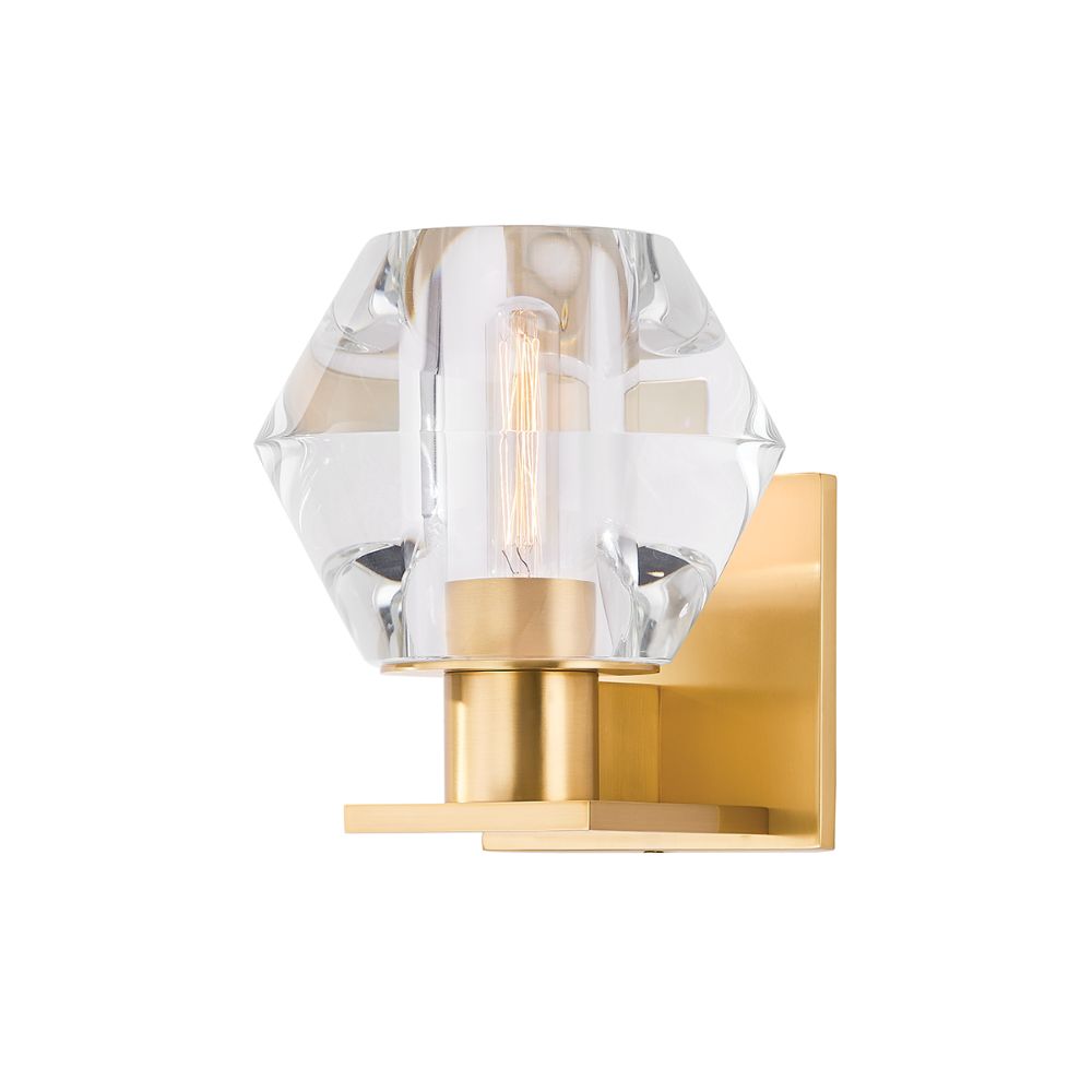 Hudson Valley 7408-AGB 1 Light Wall Sconce in Aged Brass