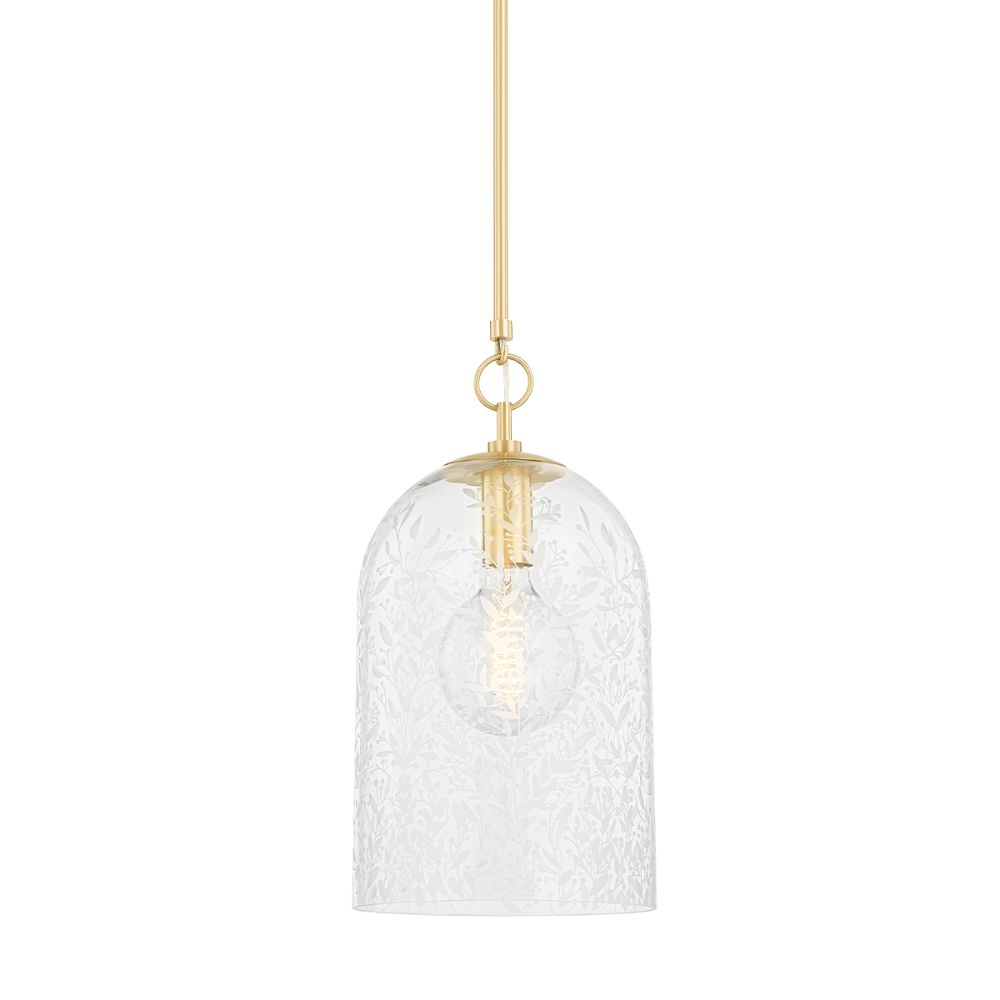 Hudson Valley 7510-AGB 1 Light Pendant in Aged Brass
