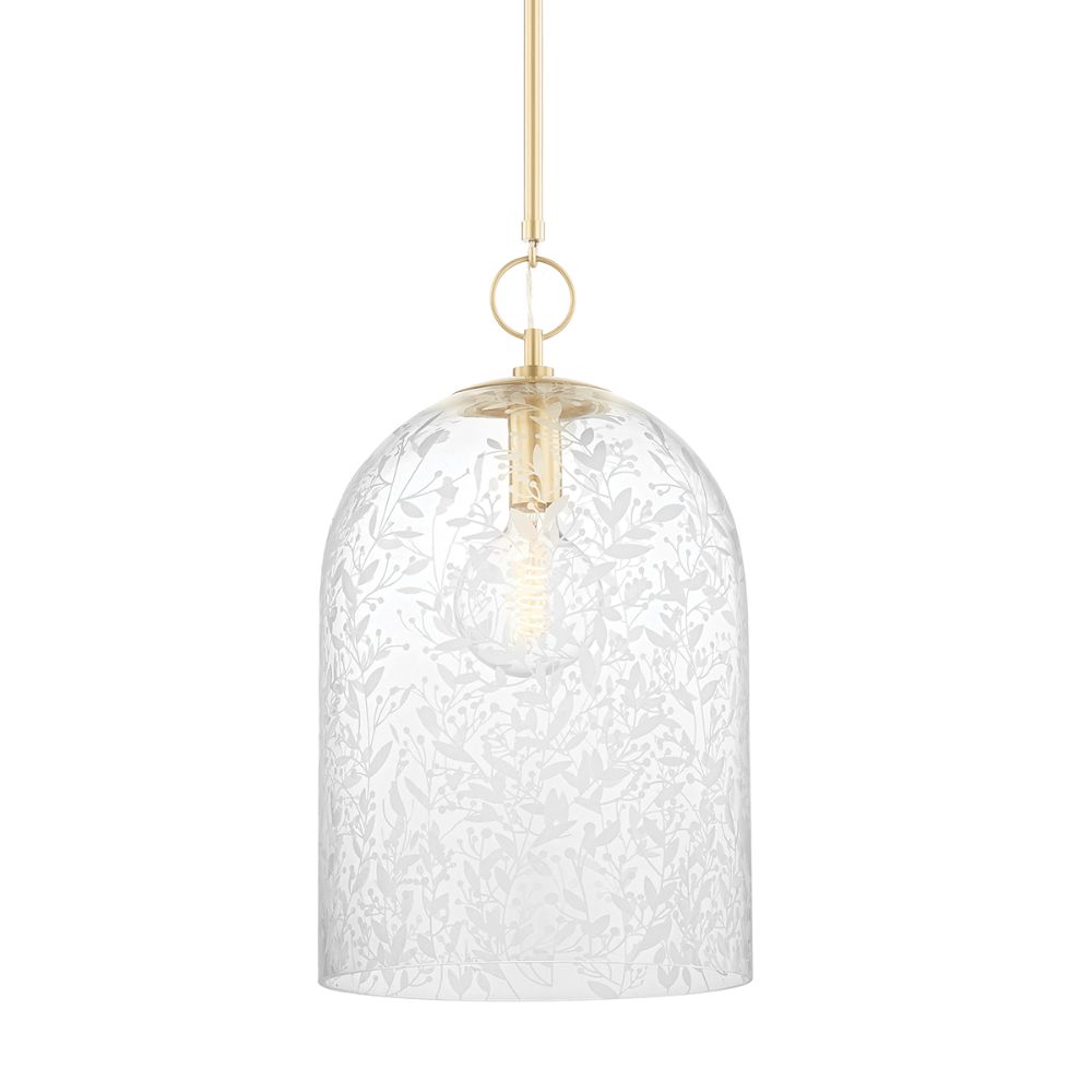 Hudson Valley 7514-AGB 1 Light Pendant in Aged Brass
