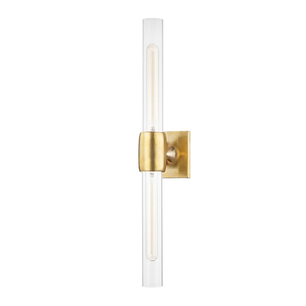 Hudson Valley 7552-AGB 2 Light Wall Sconce in Aged Brass