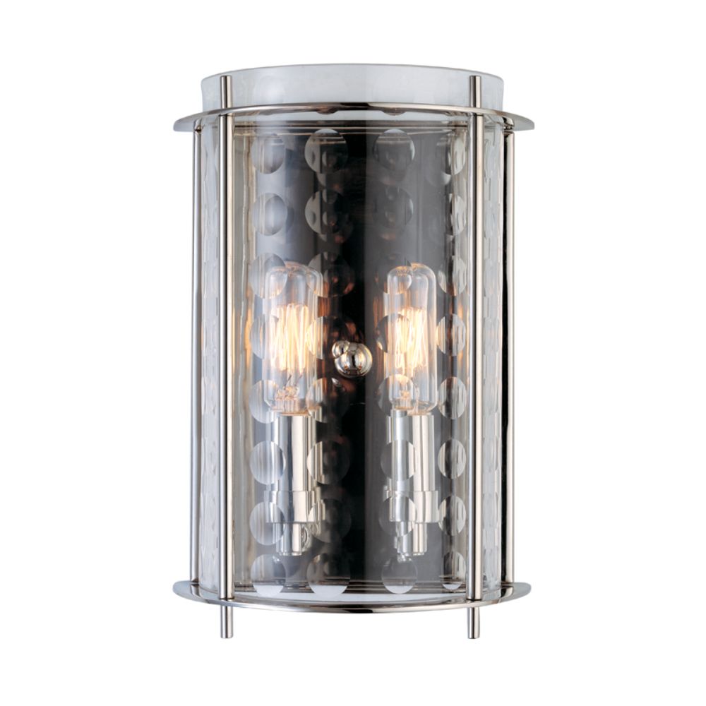 Hudson Valley Lighting 7602-PN Esopus 2 Light Wall Sconce in Polished Nickel