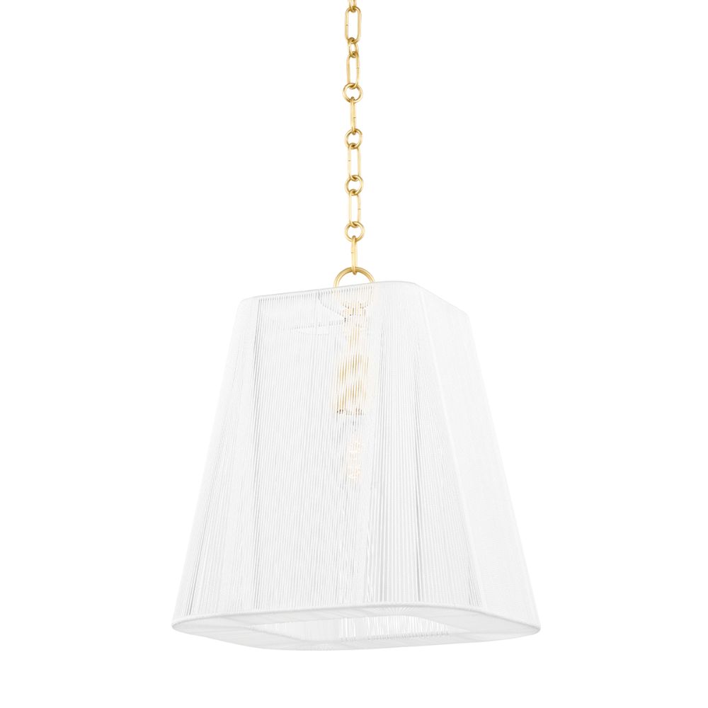 Hudson Valley Lighting 7614-AGB 1 Light Small Pendant in Aged Brass