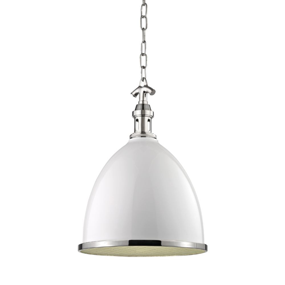 Hudson Valley 7714-WPN VICEROY-PENDANT in White/Polished Nickel