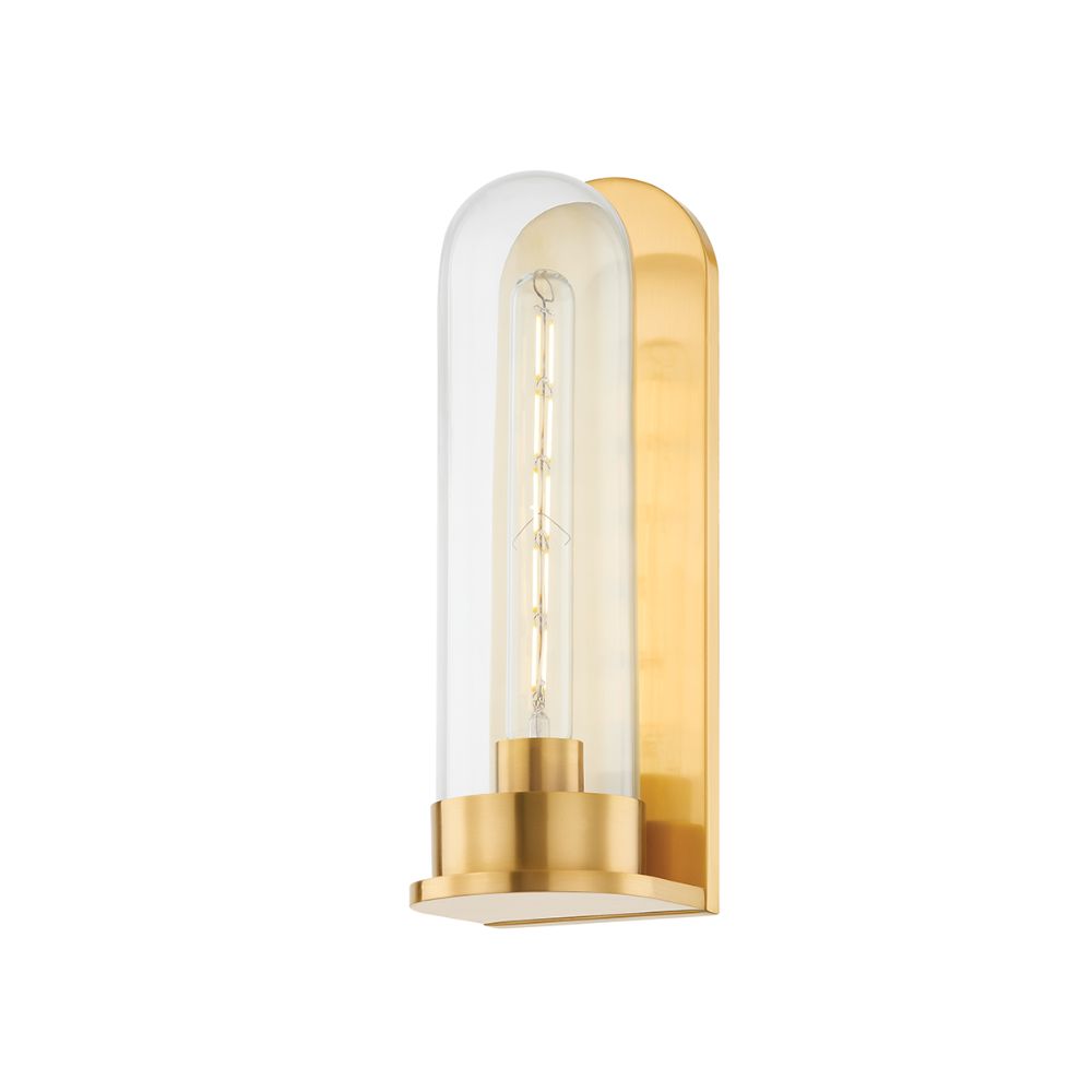 Hudson Valley 7800-AGB 1 Light Sconce in Aged Brass