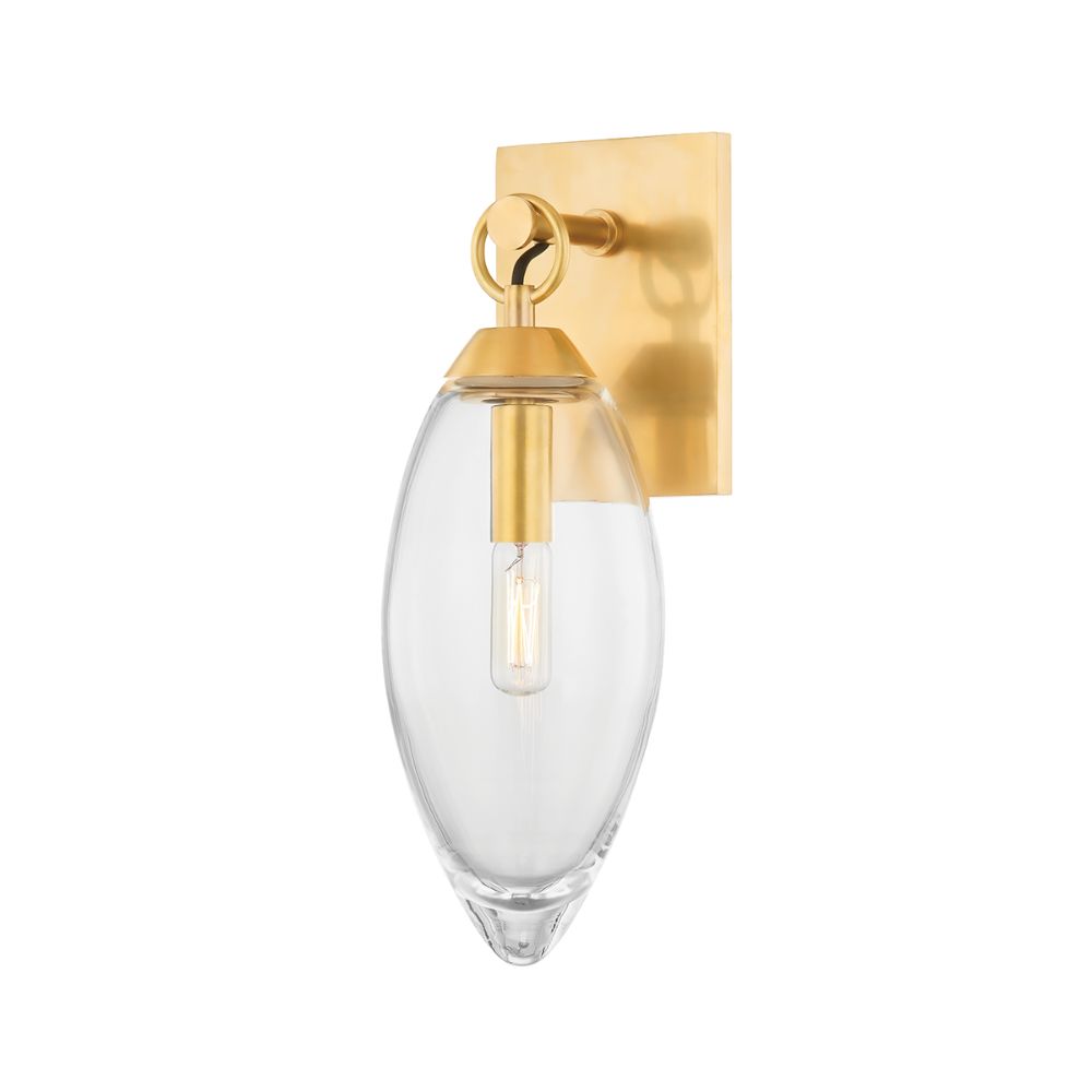 Hudson Valley 7900-AGB 1 Light Wall Sconce in Aged Brass