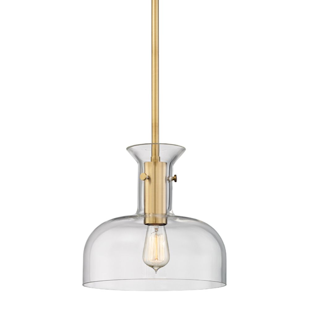 Hudson Valley 7912-AGB 1 LIGHT PENDANT in Aged Brass