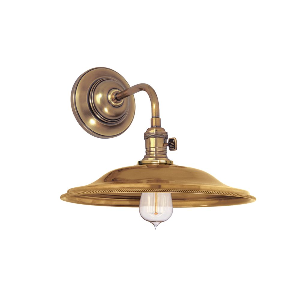 Hudson Valley Lighting 8000-AGB-MS2 Heirloom 1 Light Wall Sconce in Aged Brass