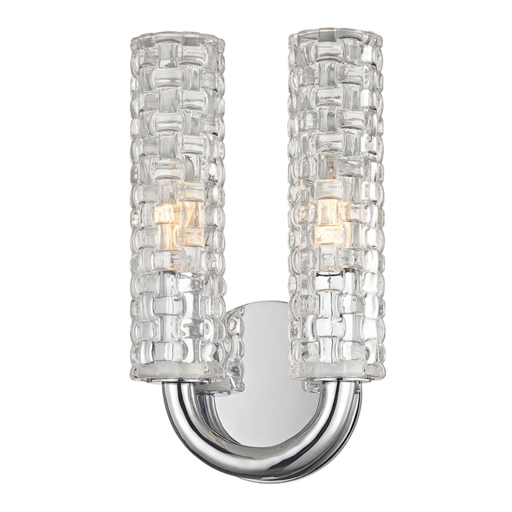 Hudson Valley 8010-PN 2 LIGHT WALL SCONCE in Polished Nickel