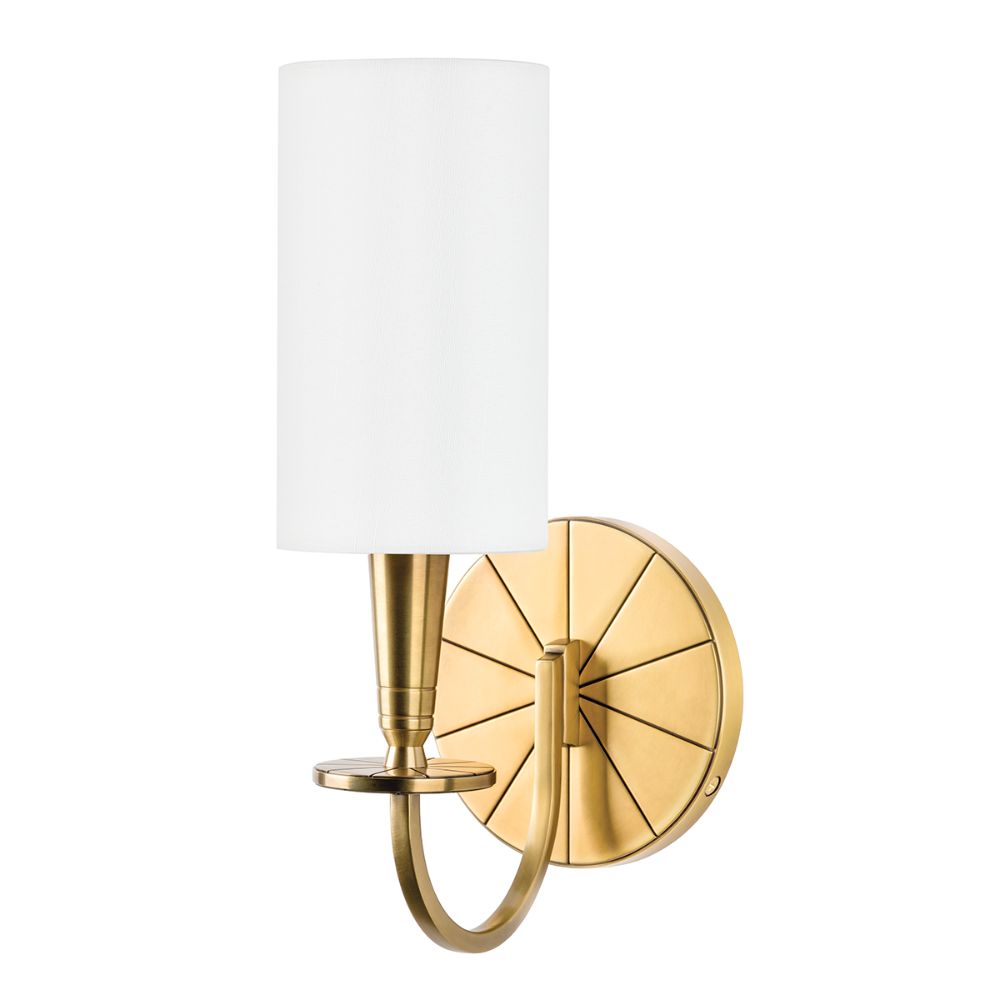 Hudson Valley Lighting 8021-AGB Mason 1 Light Wall Sconce in Aged Brass
