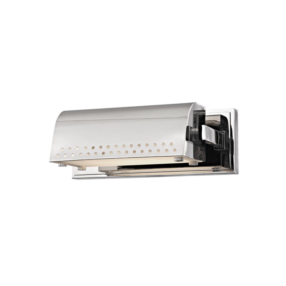 Hudson Valley 8108-PN Garfield Small Led Wall Sconce in Polished Nickel