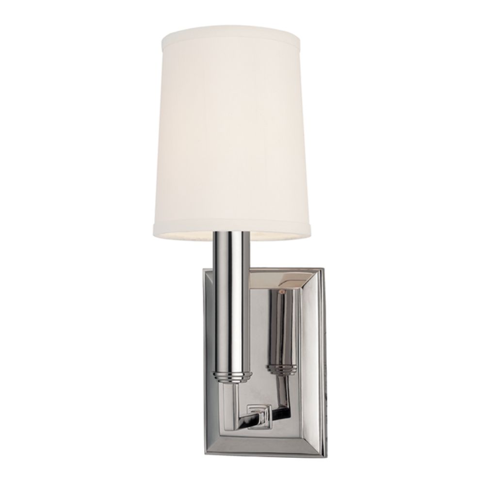 Hudson Valley Lighting 811-PN Clinton 1 Light Wall Sconce in Polished Nickel