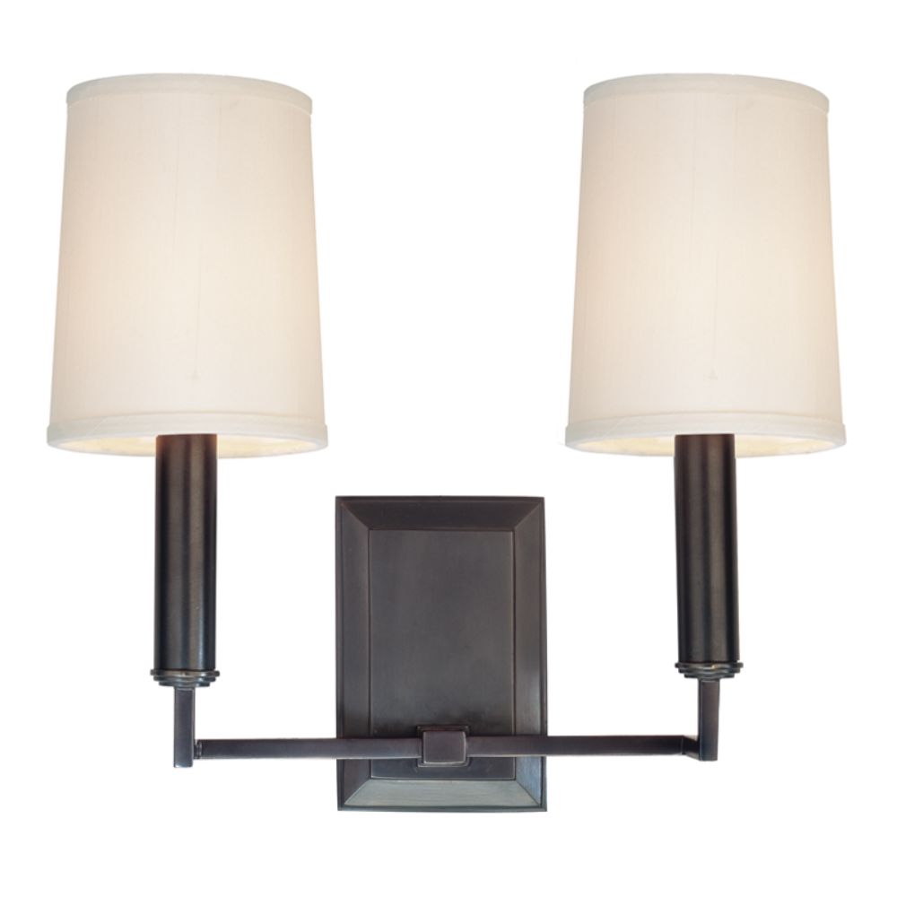 Hudson Valley Lighting 812-OB Clinton 2 Light Wall Sconce in Old Bronze