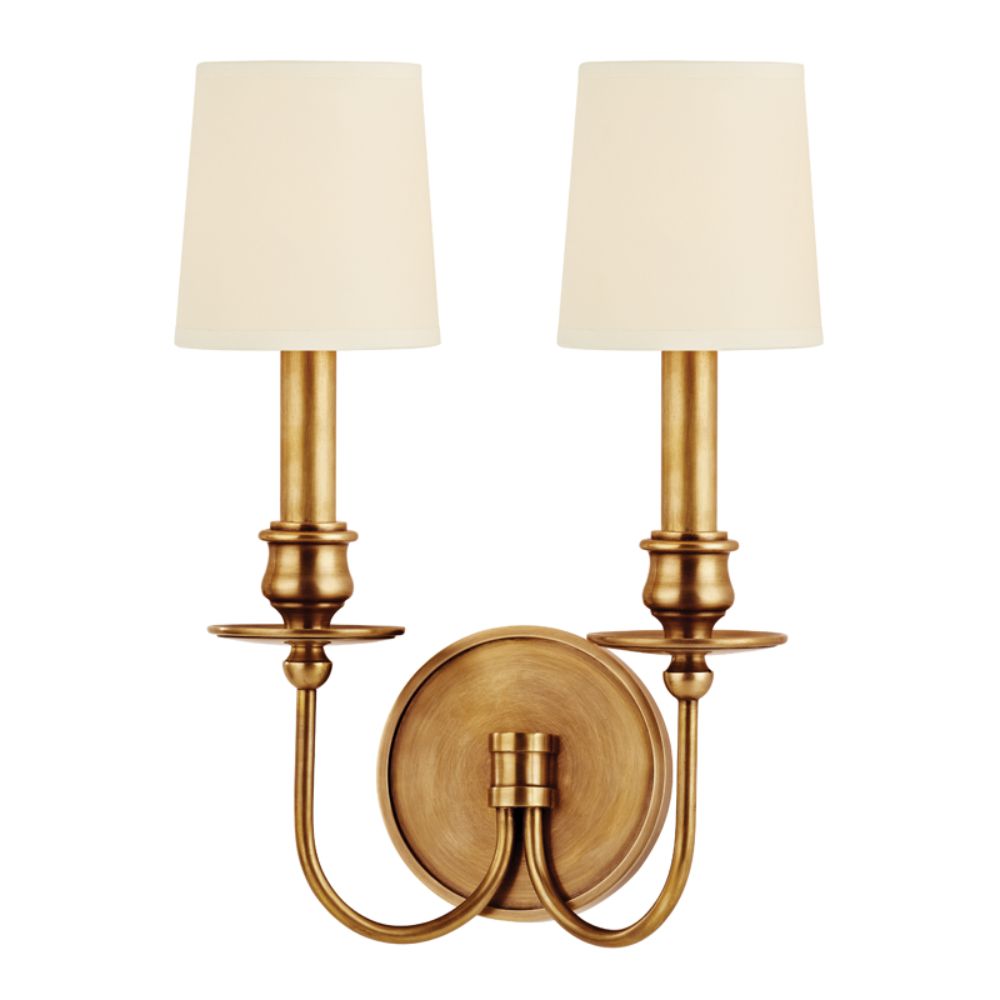 Hudson Valley Lighting 8212-AGB Cohasset 2 Light Wall Sconce in Aged Brass