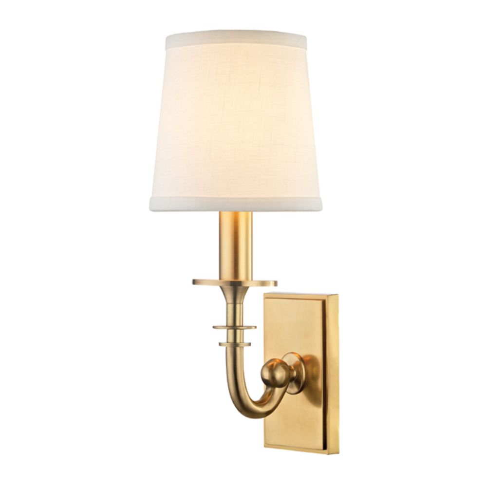 Hudson Valley 8400-AGB 1 LIGHT WALL SCONCE in Aged Brass