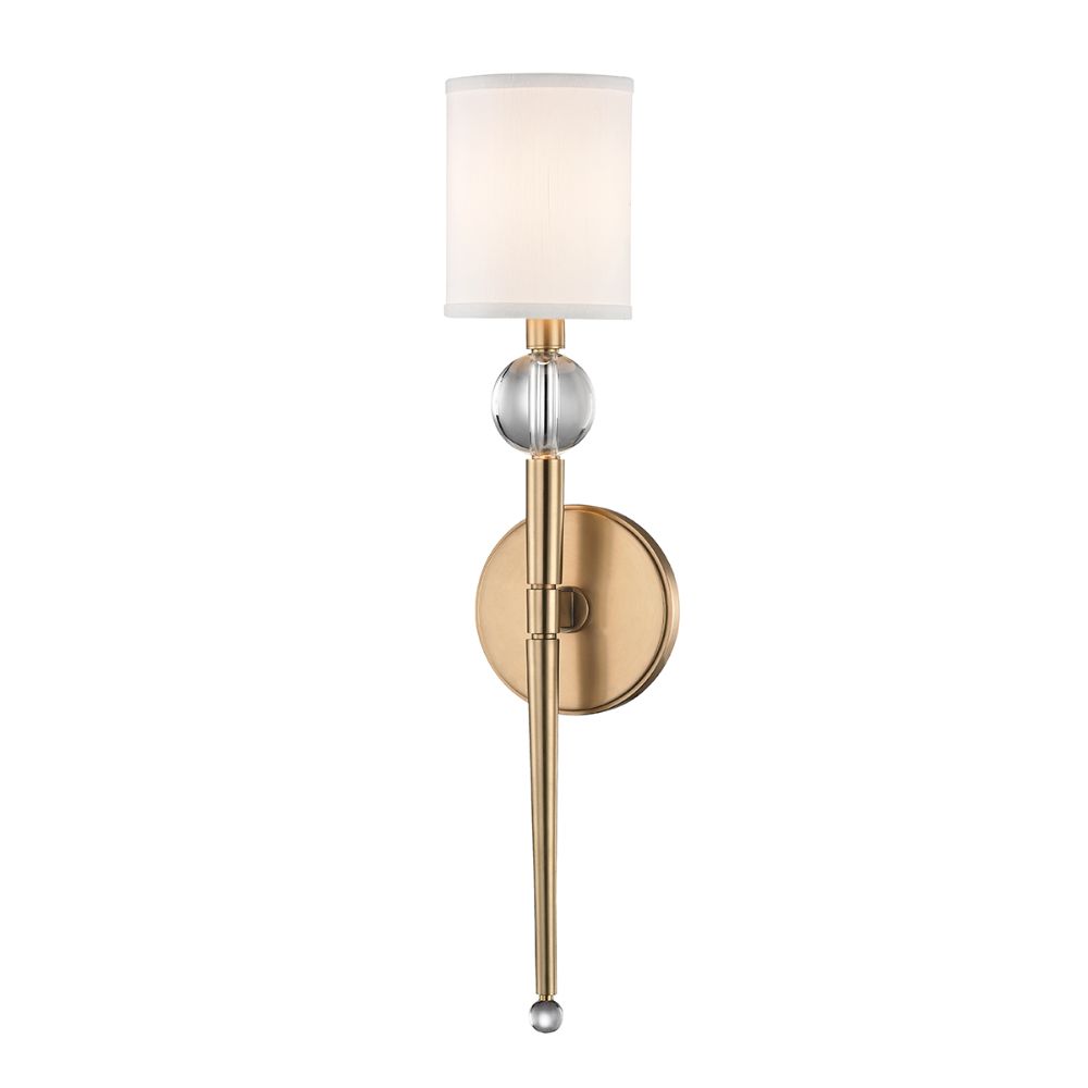 Hudson Valley 8421-AGB Rockland 1 Light Wall Sconce in Aged Brass