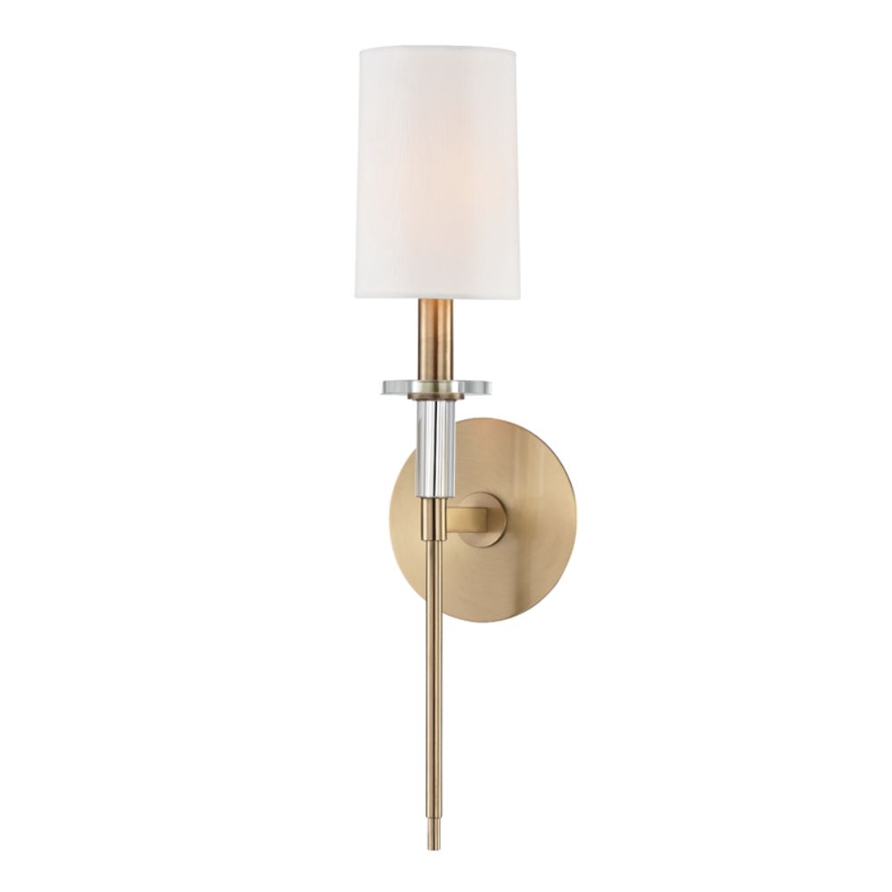 Hudson Valley 8511-AGB Amherst 1 Light Wall Sconce in Aged Brass