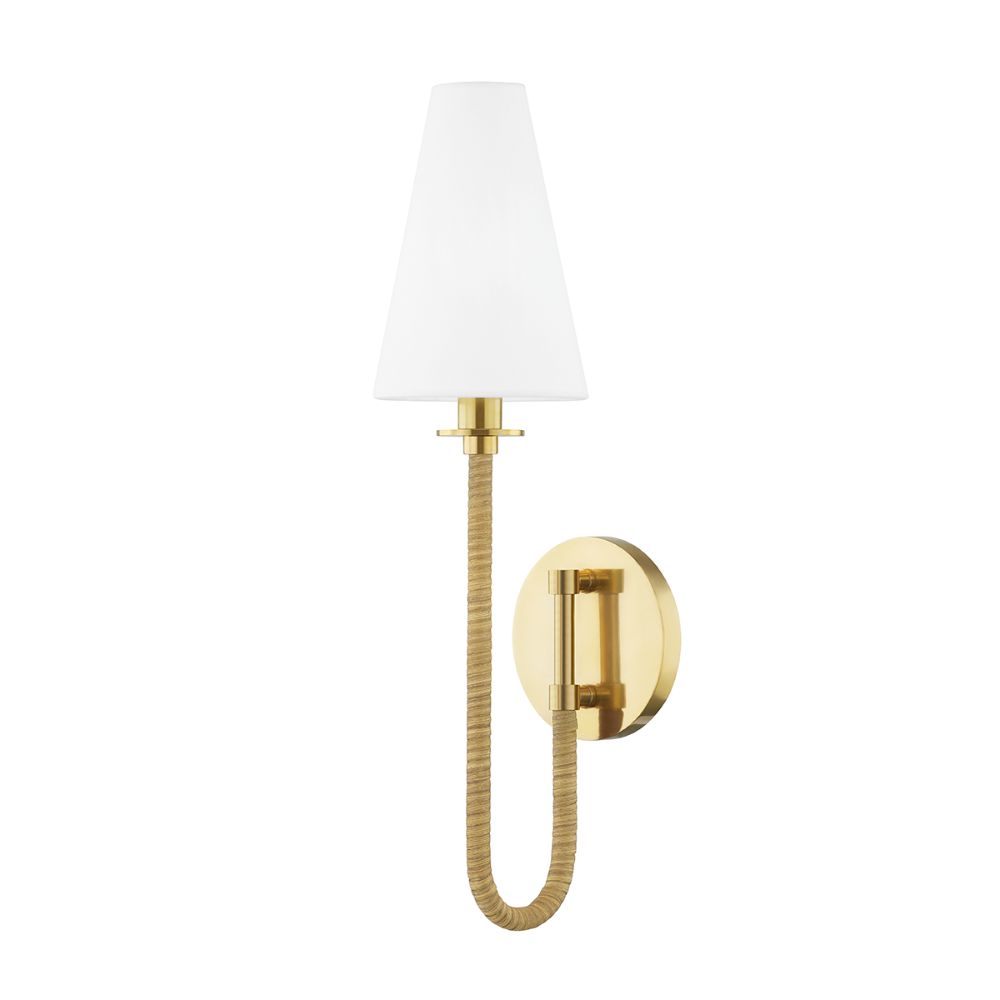 Hudson Valley 8700-AGB 1 Light Wall Sconce in Aged Brass