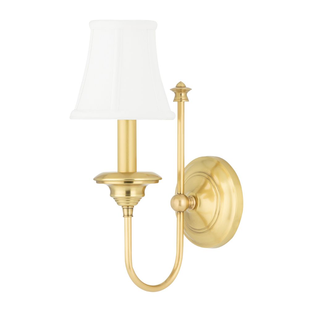 Hudson Valley Lighting 8711-AGB Yorktown 1 Light Wall Sconce in Aged Brass
