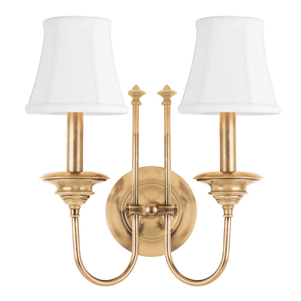 Hudson Valley Lighting 8712-AGB Yorktown 2 Light Wall Sconce in Aged Brass