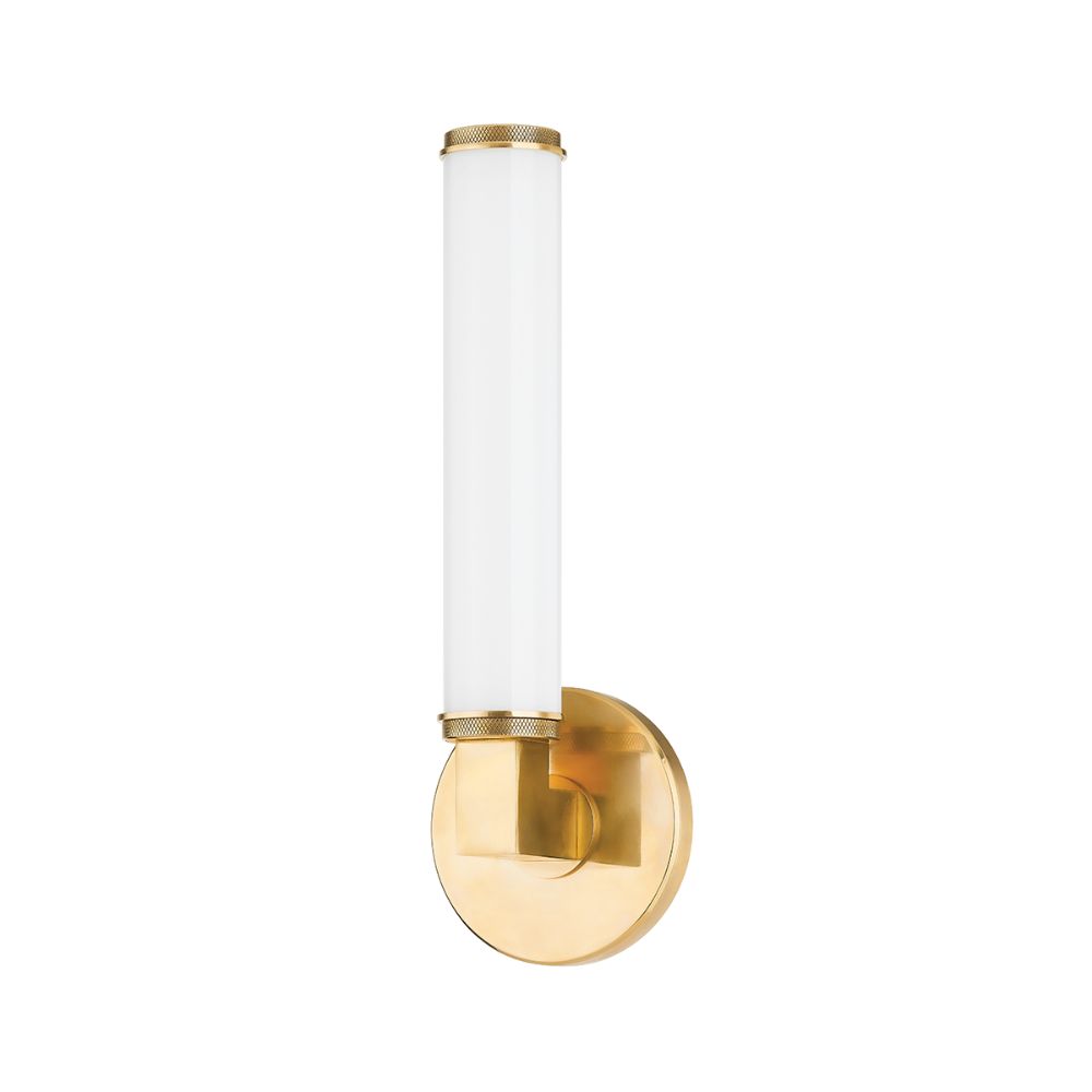Hudson Valley 8714-AGB 1 Light Wall Sconce in Aged Brass