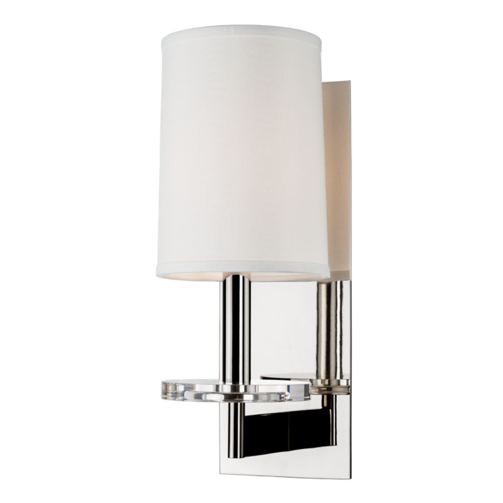 Hudson Valley Lighting 8801-PN Chelsea 1 Light Wall Sconce in Polished Nickel