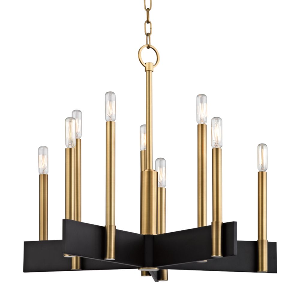 Hudson Valley 8825-AGB 10 LIGHT CHANDELIER in Aged Brass