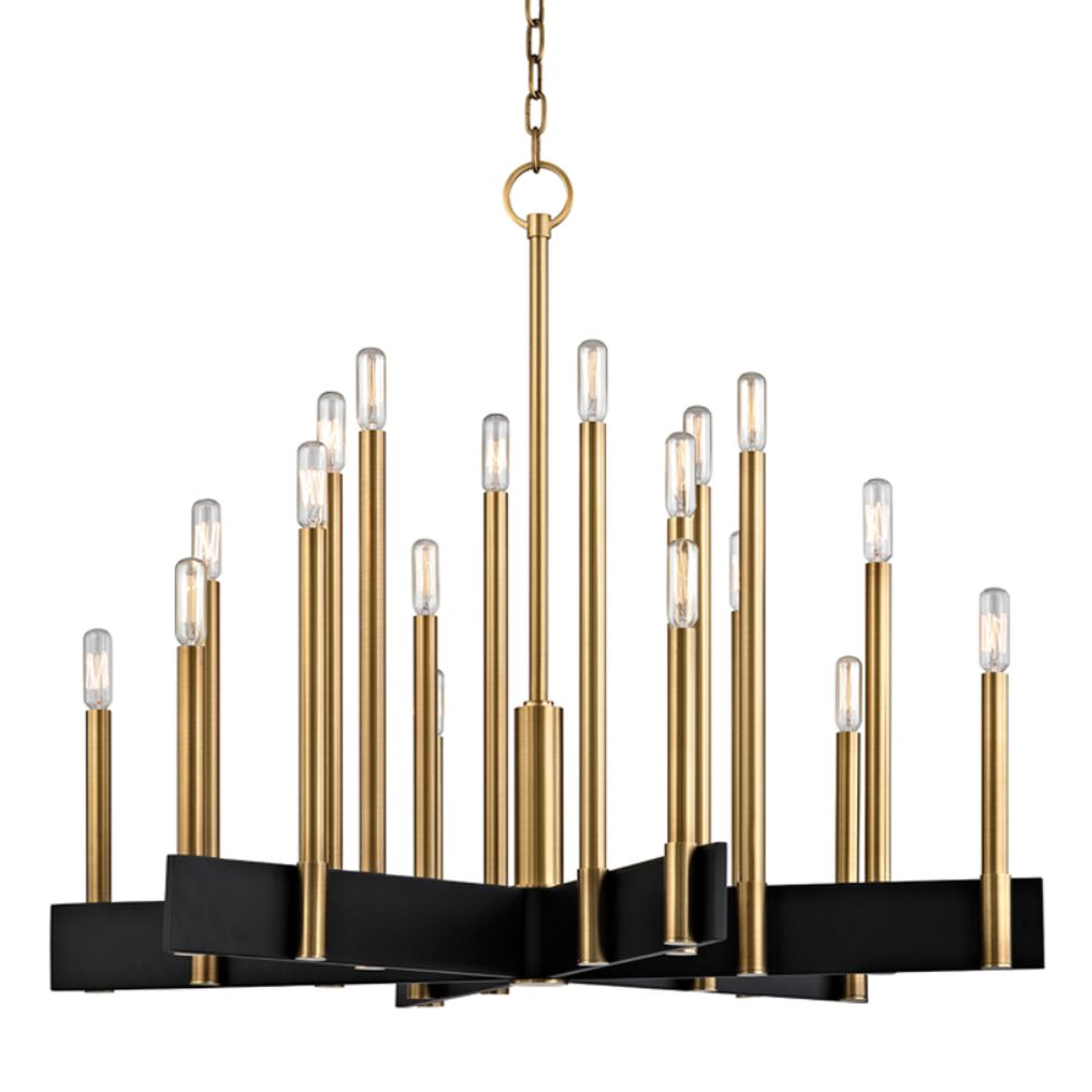 Hudson Valley 8834-AGB 18 LIGHT CHANDELIER in Aged Brass