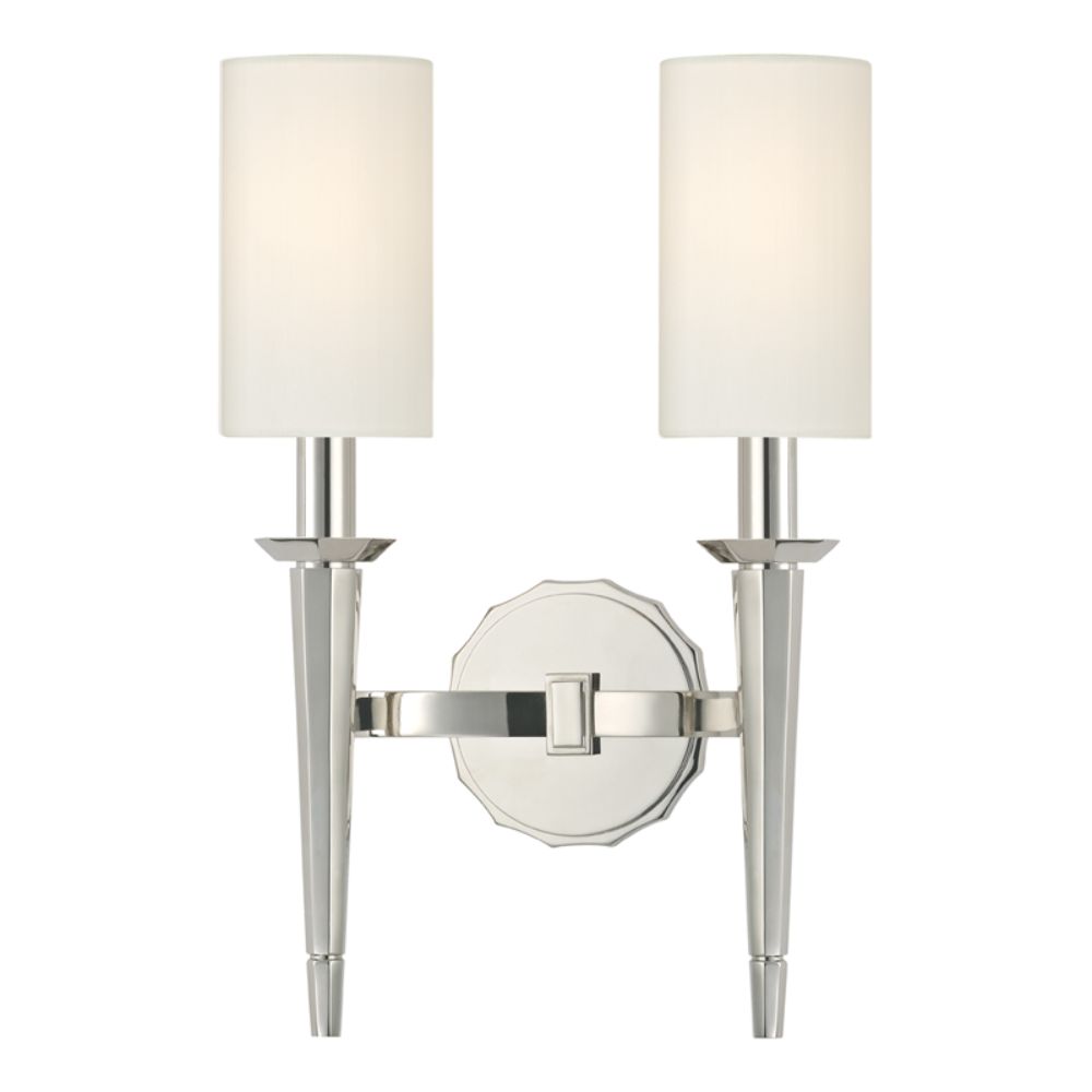 Hudson Valley Lighting 8882-PN Tioga 2 Light Wall Sconce in Polished Nickel