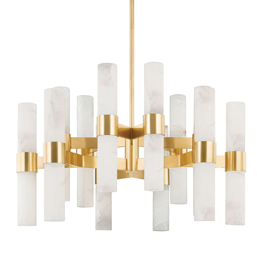 Hudson Valley 8938-AGB 24 Light Chandelier in Aged Brass