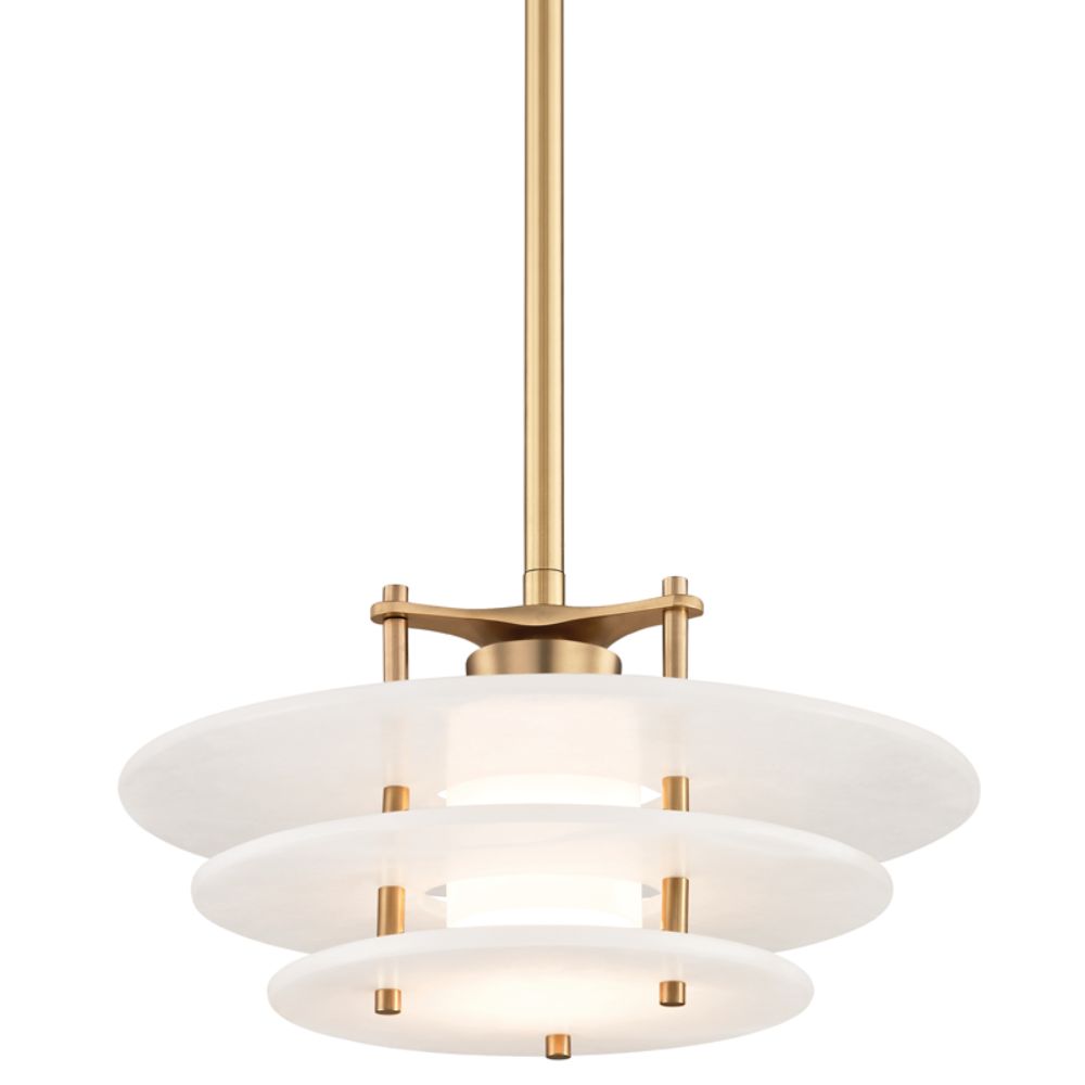 Hudson Valley 9016-AGB Gatsby Led Pendant in Aged Brass