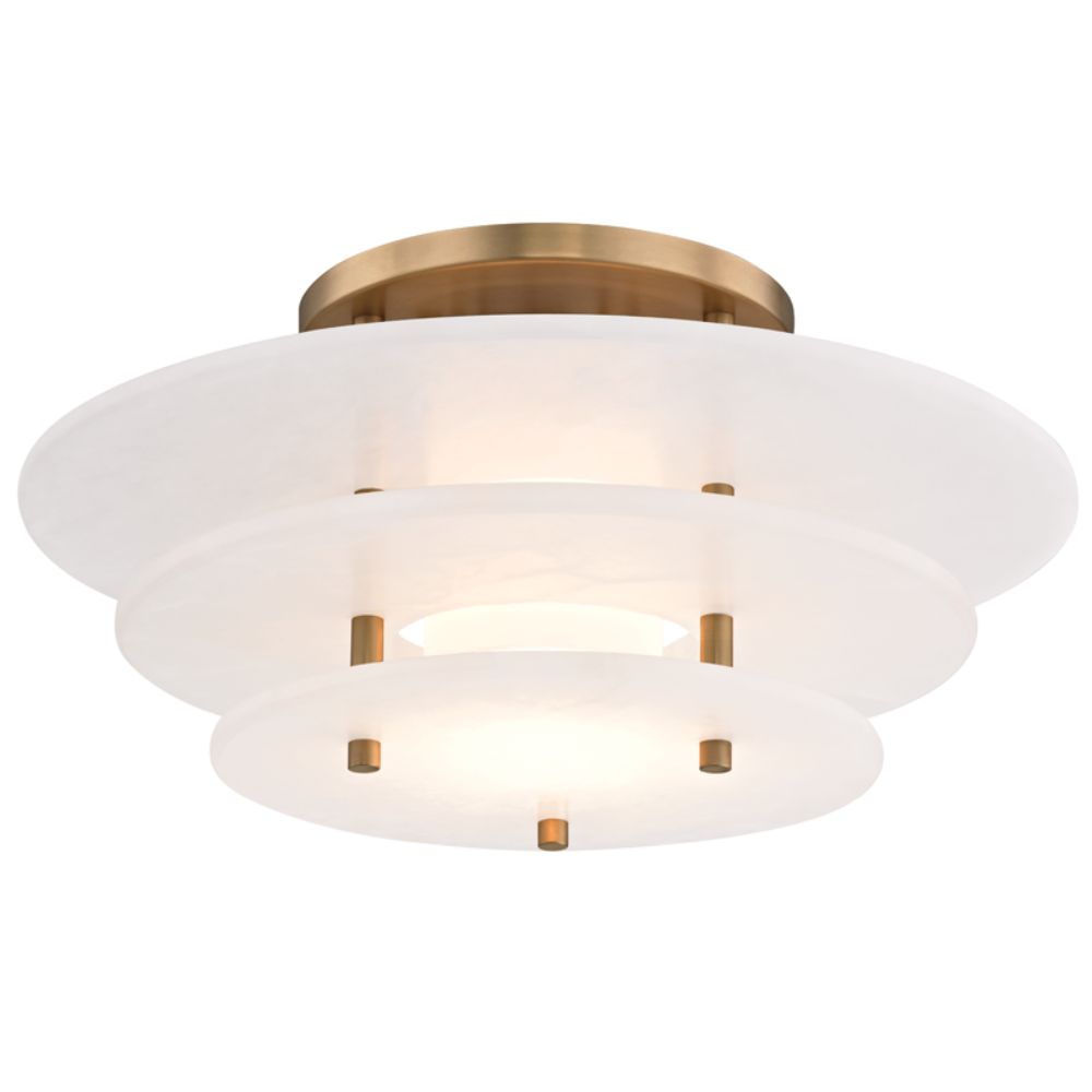 Hudson Valley 9016F-AGB Gatsby Led Flush Mount in Aged Brass