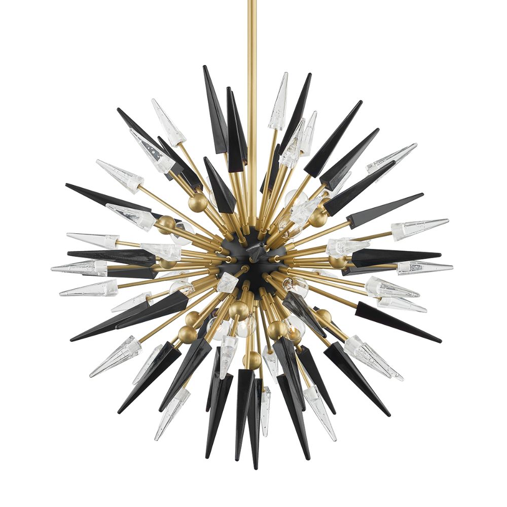 Hudson Valley 9031-AGB Sparta 12 Light Chandelier in Aged Brass